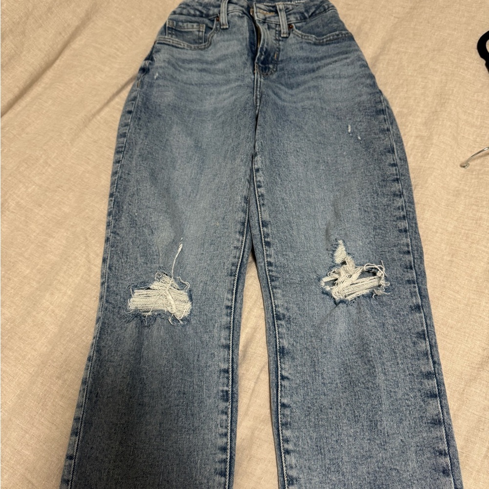 Old Navy Light Blue Distressed Women Jeans